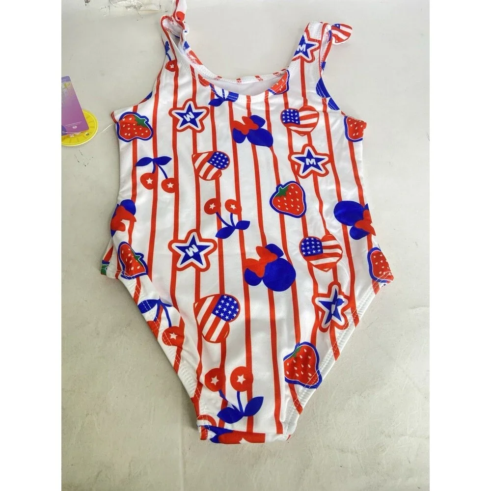 Disney Minnie Mouse One Piece Swim Swimsuit Swimwear Toddler Girls Size 5T